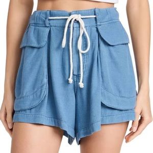 FREE PEOPLE Off Shore Utility Shorts 
SM, Mediterranean Blue, NWT